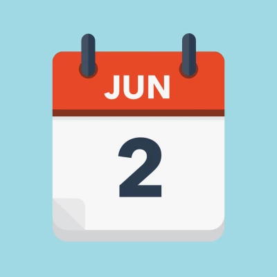 Calendar icon showing 2nd June