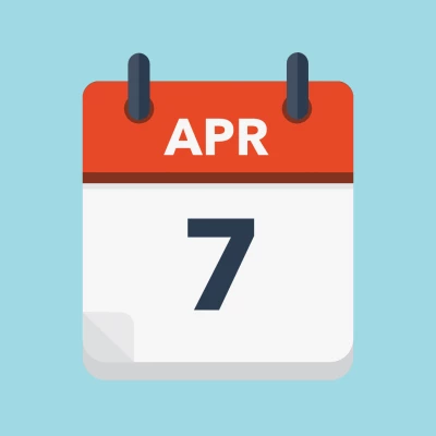Calendar icon showing 7th April