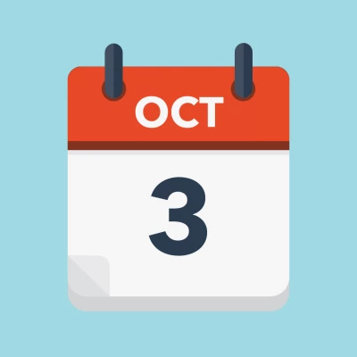 Calendar icon showing 3rd October