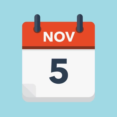 Calendar icon showing 5th November