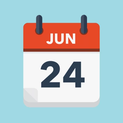 Calendar icon showing 24th June