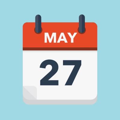 Calendar icon showing 27th May